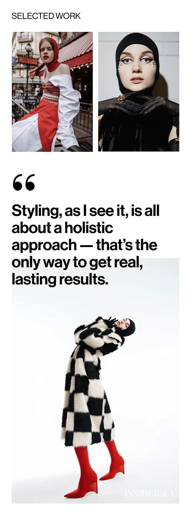 Landing page mobile view